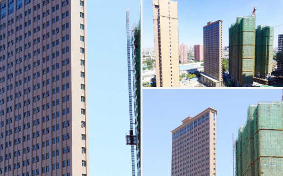 河南郑州现“纸片楼” 市民调侃怕被风刮倒(图)